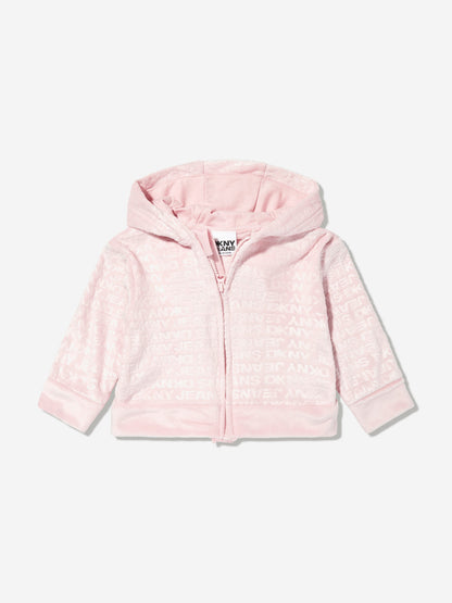 DKNY Baby Girls 3 Piece Tracksuit Set in Pink