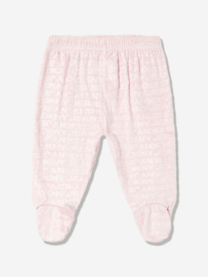 DKNY Baby Girls 3 Piece Tracksuit Set in Pink