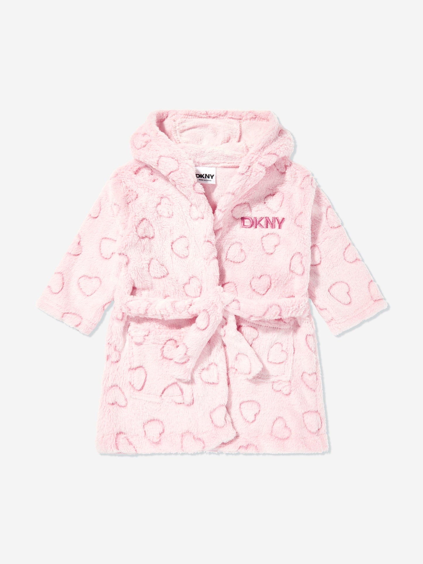 DKNY Baby Girls Heart Bathrobe in Pink