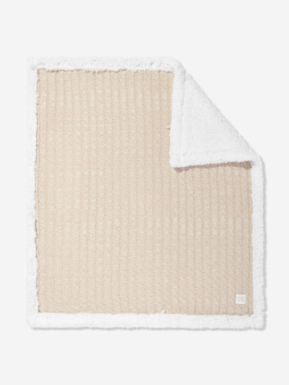 DKNY Baby Sherpa Fleece Blanket in Beige (90cm)