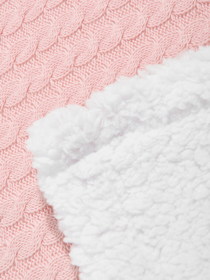 DKNY Baby Girls Sherpa Fleece Blanket in Pink (90cm)