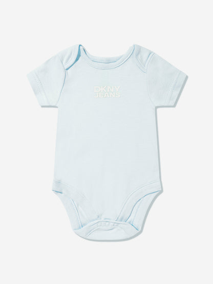 DKNY Baby Boys 5 Piece Babygrow Set in Blue