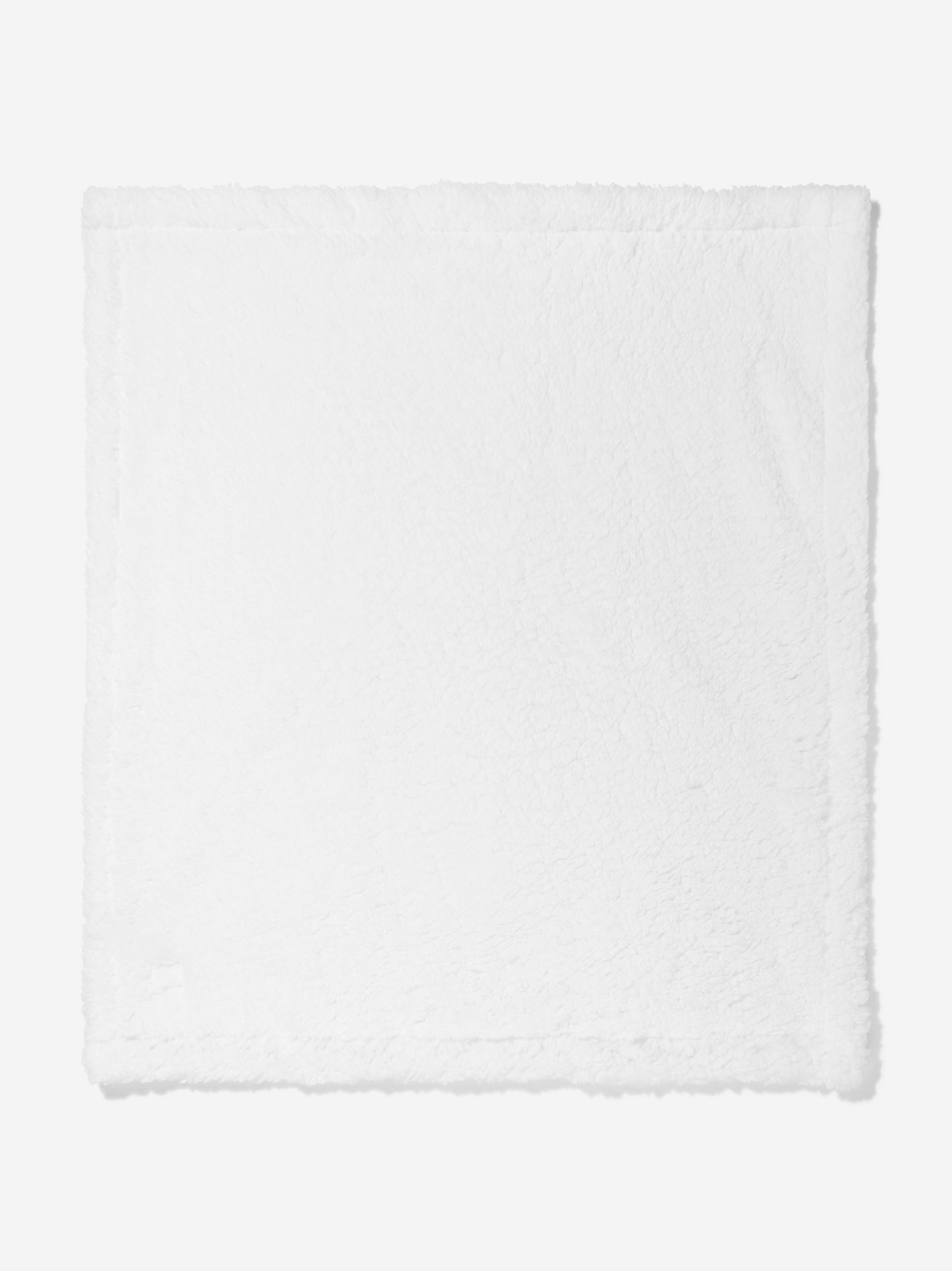 DKNY Baby Sherpa Fleece Blanket in White (90cm)