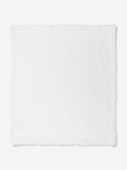 DKNY Baby Sherpa Fleece Blanket in White (90cm)