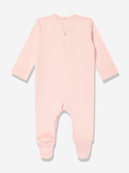 DKNY Baby Girls Heart Logo Babygrow Set in Pink