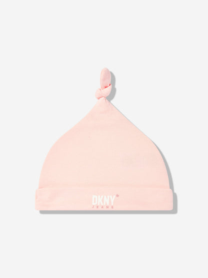 DKNY Baby Girls Heart Logo Babygrow Set in Pink
