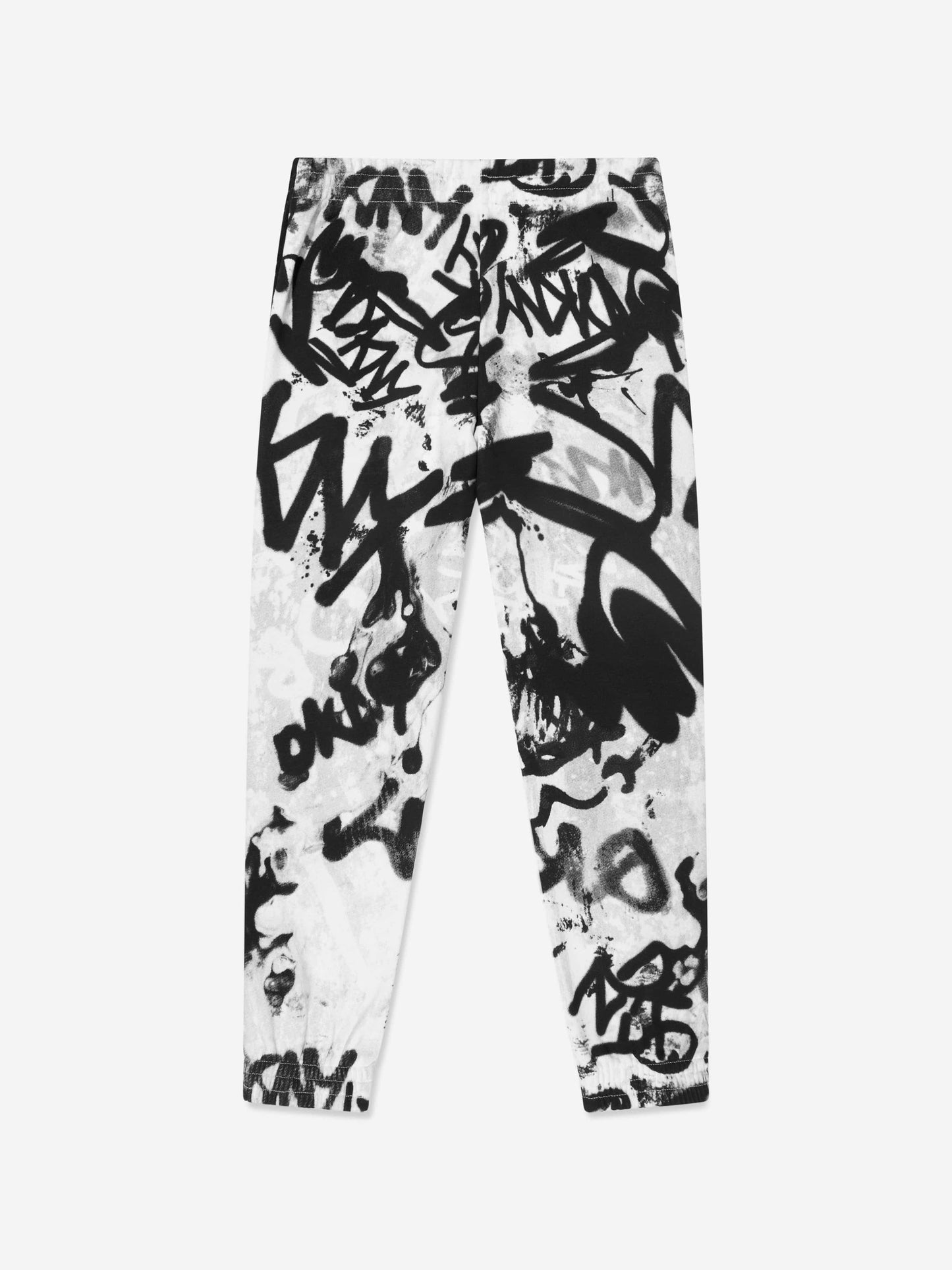 DKNY 男童白色涂鸦印花慢跑裤