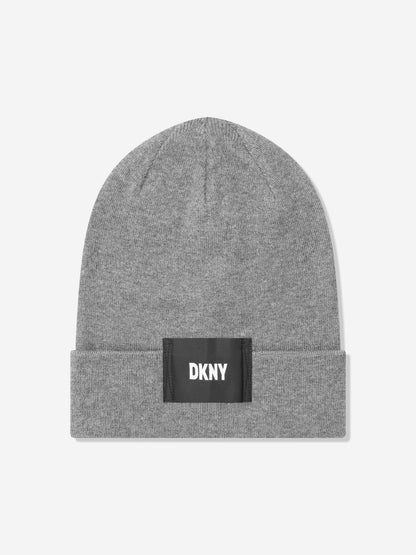 DKNY 女童徽标无檐便帽（灰色）