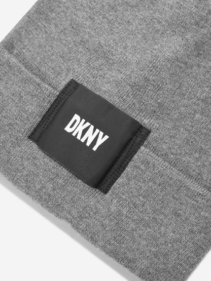 DKNY 女童徽标无檐便帽（灰色）