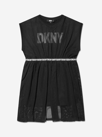DKNY 女童二合一米兰连衣裙（黑色）