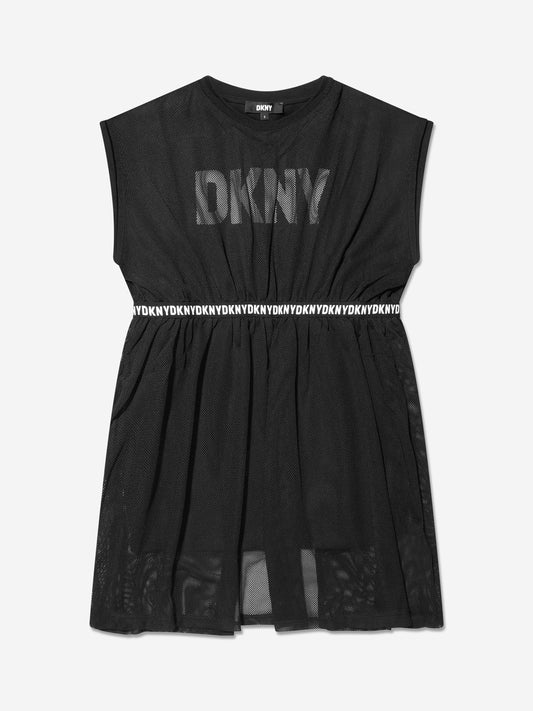 DKNY 女童二合一米兰连衣裙（黑色）