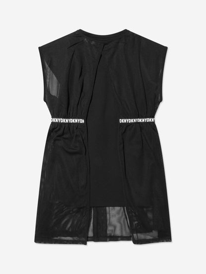 DKNY 女童二合一米兰连衣裙（黑色）