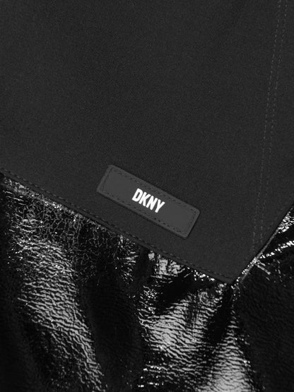 DKNY 女童黑色亮面短裤