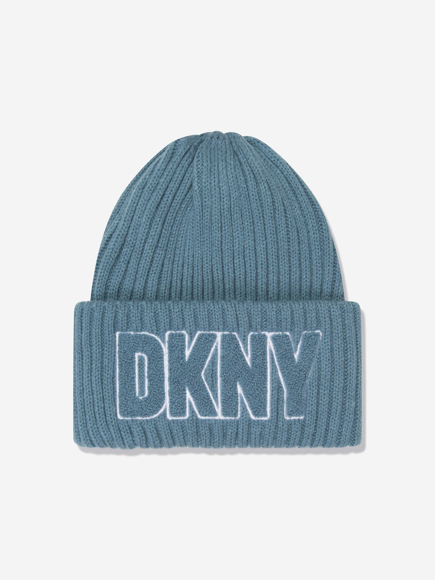 DKNY Kids 绿松石色针织套头帽