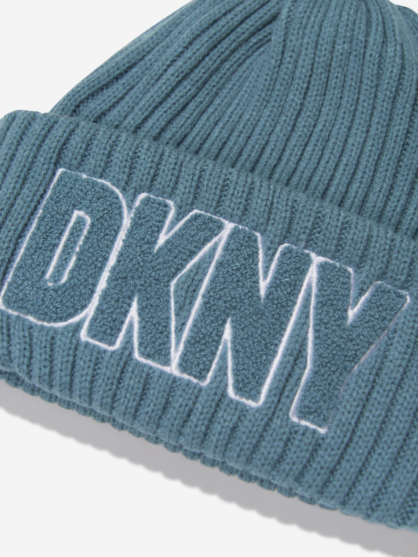 DKNY Kids 绿松石色针织套头帽
