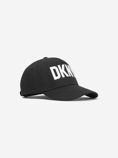 DKNY Kids 黑色徽标帽