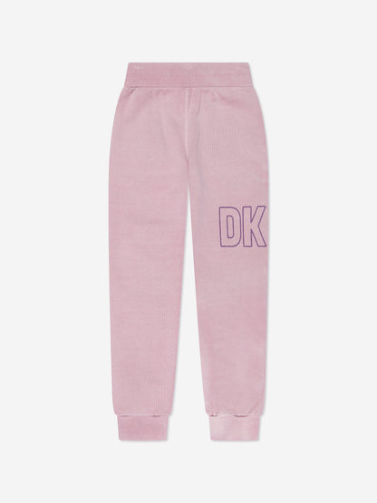DKNY Kids 紫色徽标慢跑裤