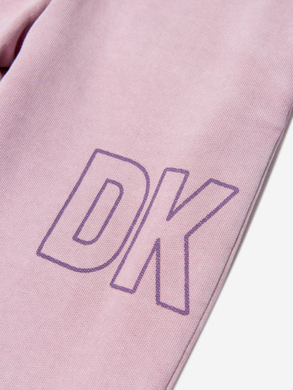 DKNY Kids 紫色徽标慢跑裤