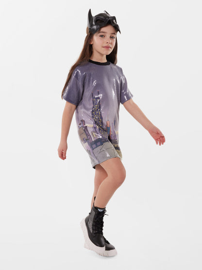 DKNY 女童蝙蝠侠亮片连衣裙（多色）