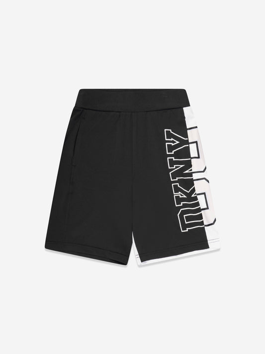 DKNY Kids 徽标百慕大短裤（黑色）