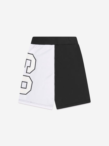 DKNY Kids 徽标百慕大短裤（黑色）