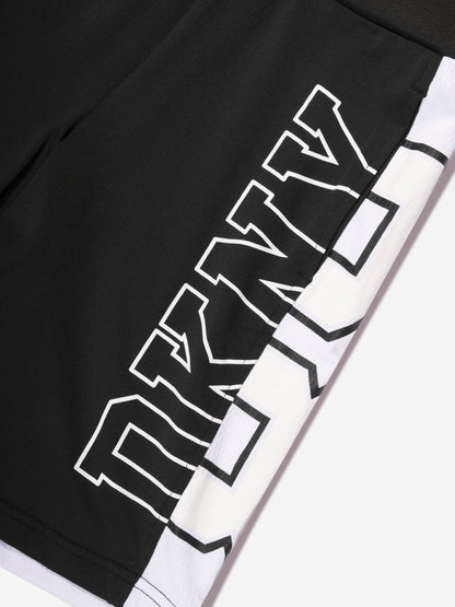 DKNY Kids 徽标百慕大短裤（黑色）