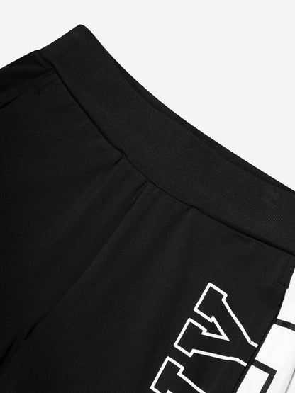DKNY Kids 徽标百慕大短裤（黑色）