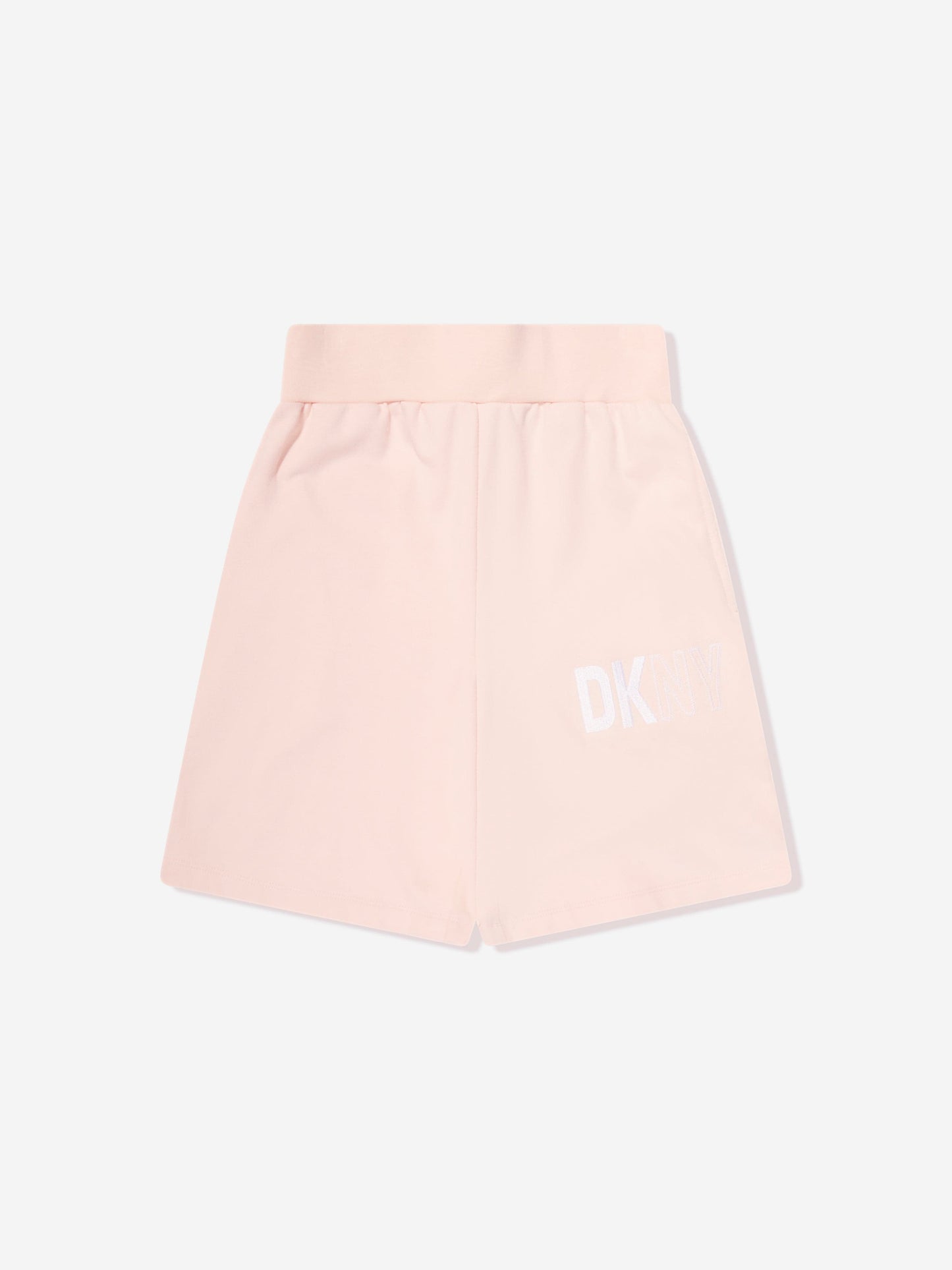 DKNY Kids 粉色徽标百慕大短裤
