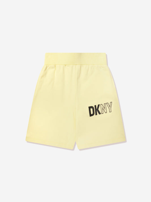 DKNY Kids 粉色徽标百慕大短裤