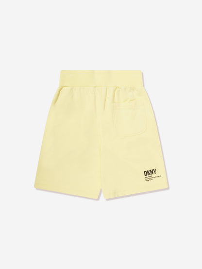 DKNY Kids 粉色徽标百慕大短裤