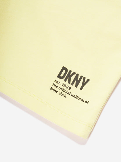 DKNY Kids 粉色徽标百慕大短裤