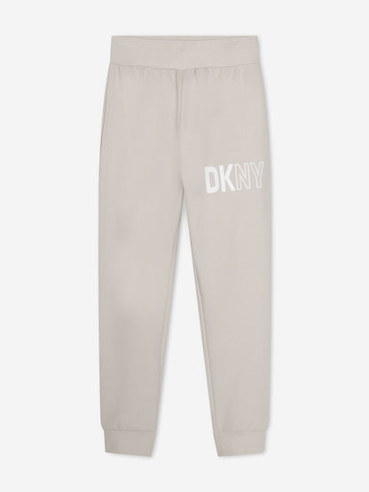 DKNY Kids 徽标慢跑裤（白色）