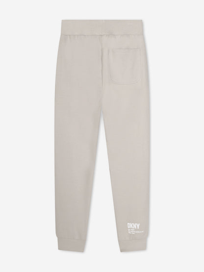 DKNY Kids 徽标慢跑裤（白色）