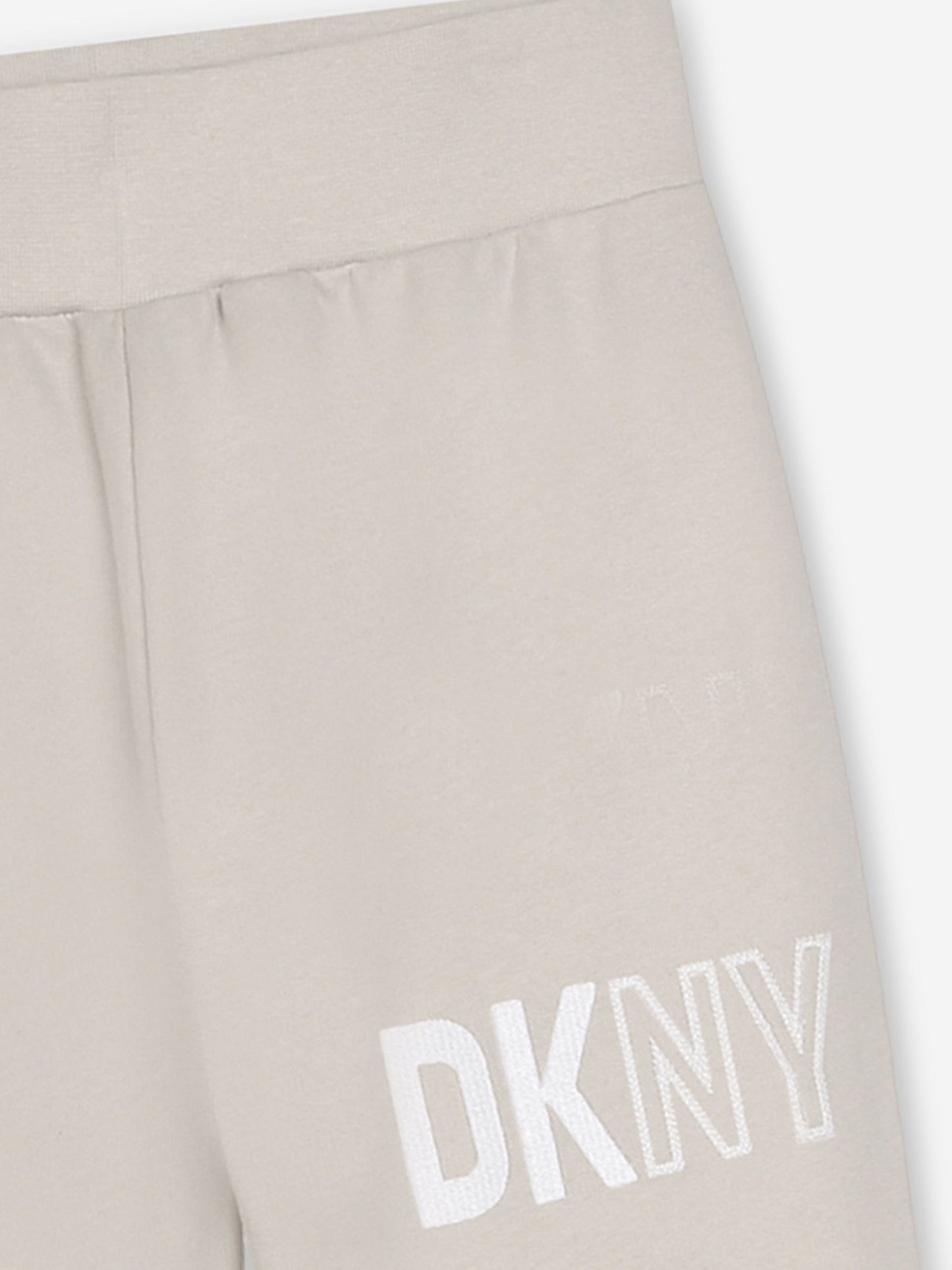 DKNY Kids 徽标慢跑裤（白色）