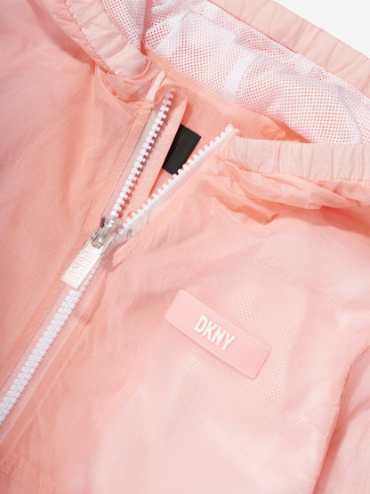 DKNY 女童连帽风衣（粉色）