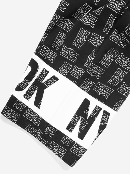 DKNY Kids 徽标百慕大短裤（黑色）