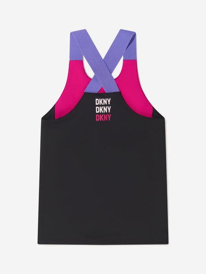 DKNY 女童徽标印花运动上衣