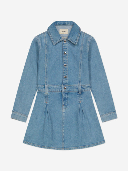 DL1961 女童 Manning 蓝色牛仔连衣裙