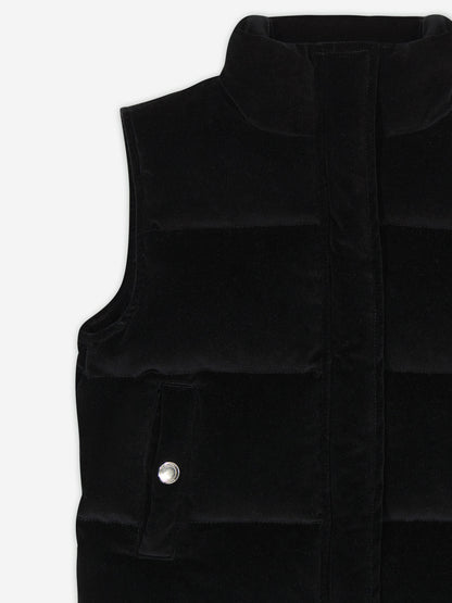 DL1961 女童黑色羽绒背心