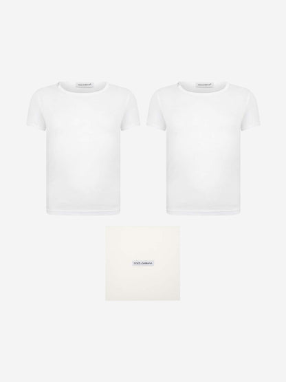Dolce & Gabbana 男童白色 2 件套 T 恤
