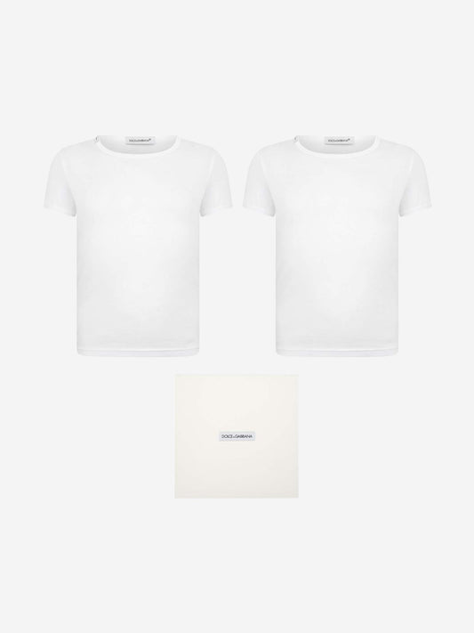 Dolce & Gabbana 男童白色 2 件套 T 恤