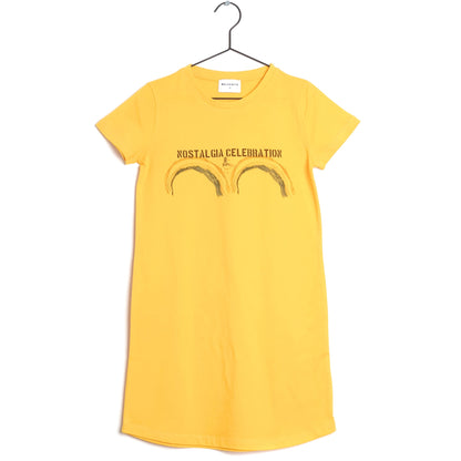 Girls Yellow Cotton Dress