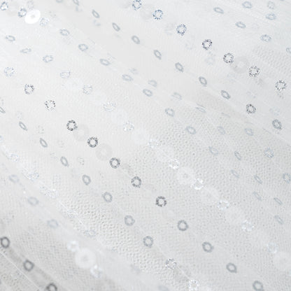 女童白色珠绣半身蛋糕裙