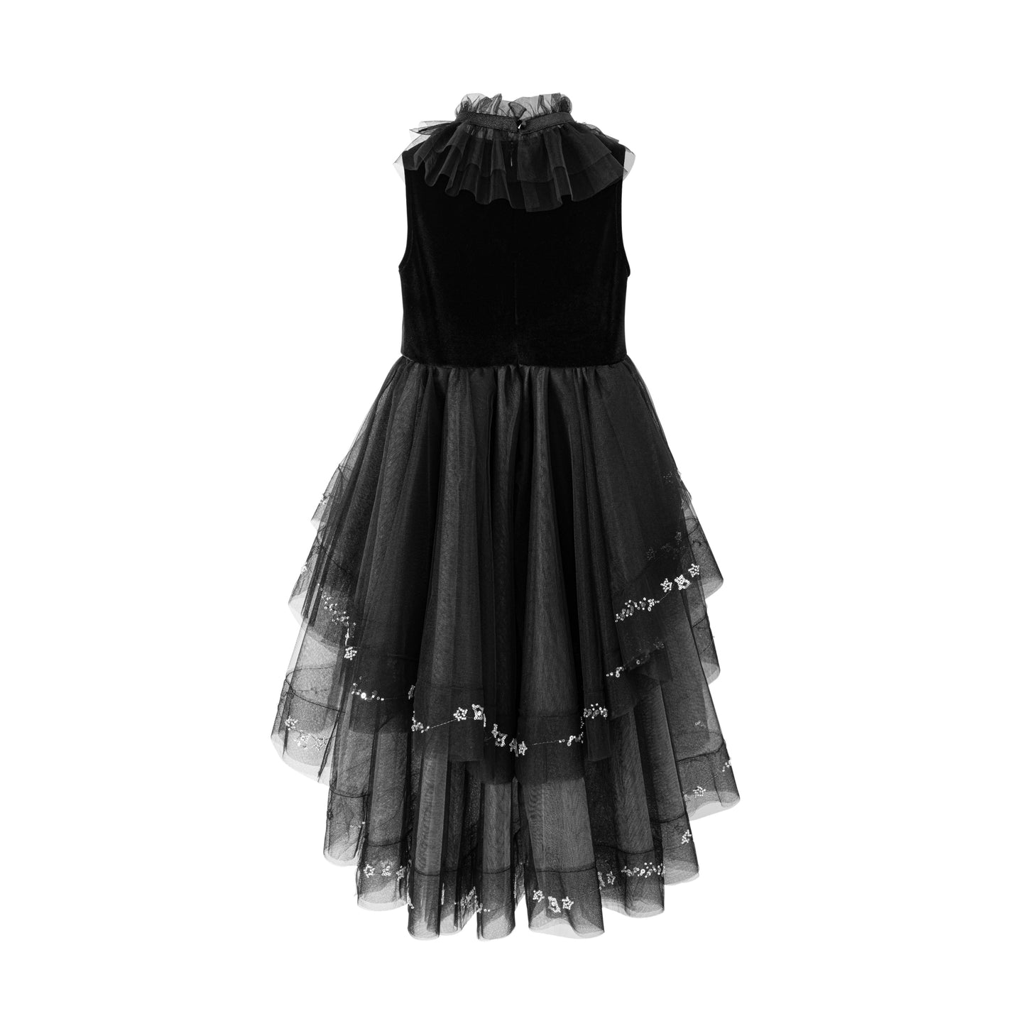 女童黑色珠绣礼服裙