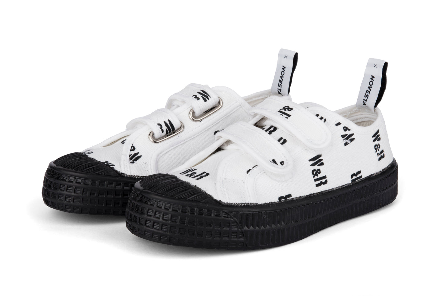 Girls White Velcro Logo Shoes