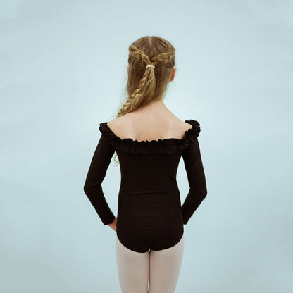 女童黑色芭蕾舞连体衣(1829/Black)
