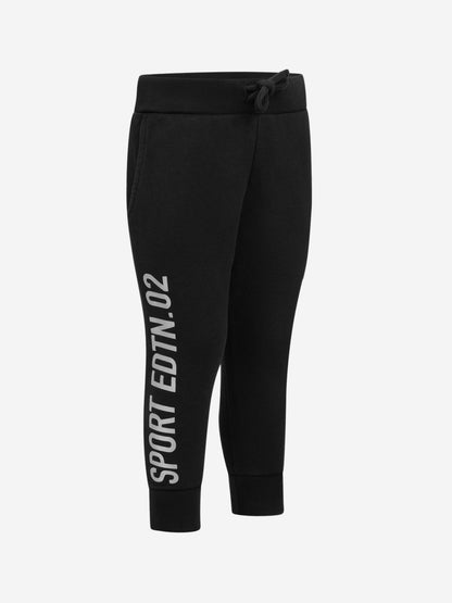 Dsquared2 儿童黑色棉质运动版慢跑裤