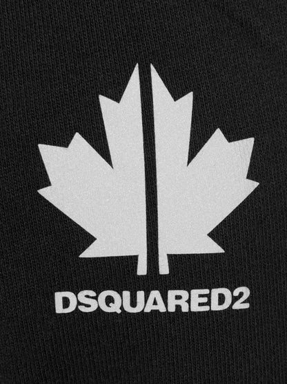 Dsquared2 儿童黑色棉质运动版慢跑裤