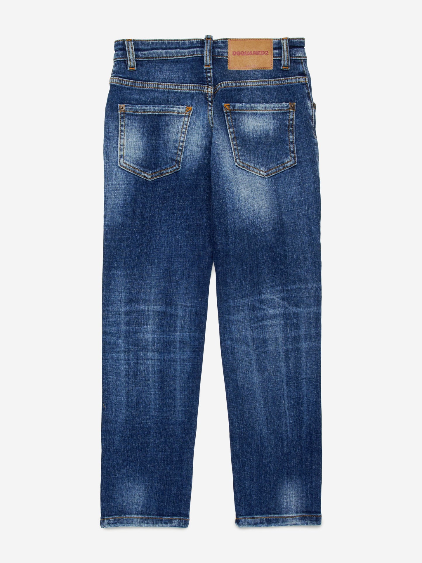 Dsquared2 儿童蓝色常规版型牛仔裤
