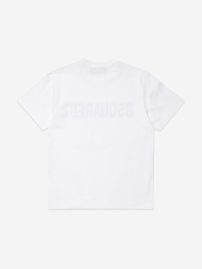 Dsquared2 儿童徽标印花 T 恤 (白色)